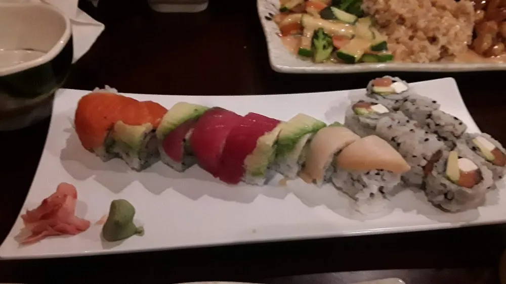 Rainbow Roll and Philadelphia Roll